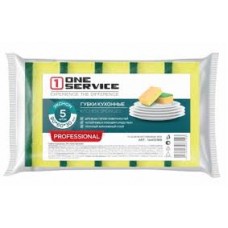 Губки быт мал 5шт в уп ONE service (1/24)