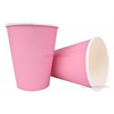 Стакан бум. 250мл 1 тон Розовый d-80 (50/1400)
