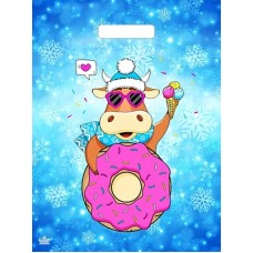 Пакет выр. 31х40+6 (60) НГ На Пончике, глянец (50/500) Тик