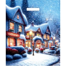 Пакет выр. 38х45+3 (60) Рождественская ночь, глянец (25/500) Арт