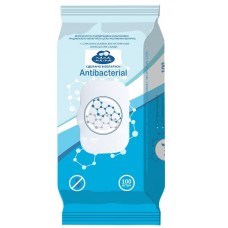 Салфетки влажные 100шт Антибактериальные с алое, пластик клапан, 