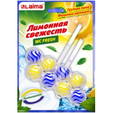 Ср-во д/унитаза Laima Свежесть лаванды, 2 блока по 50г (4 шарика) Ср-во д/унитаза Laima Свежесть лаванды, 2 блока по 50г (4 шарика)