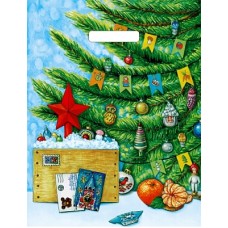 Пакет выр. 31х40 (60) НГ Новогодняя посылка, глянец (50/1000) Арт